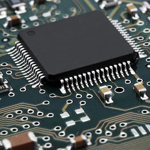 A precision instrumentation board with a fine-pitch microcontroller